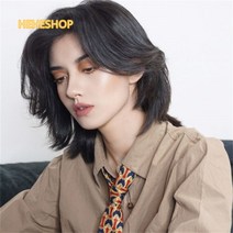 남자장발가발 울프컷스타일 데일리 내츄럴 통가발Hiuha 증정, A ONE SIZE