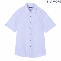 [빌트모아] 라이트블루 체크 반팔 드레스 셔츠_BUBEDS254