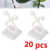 식물 원예 정원 재배 20/60/80pcs 등반 자체 접착 고정 버클 패스너 클립 화분 등나무 후크 래싱 장치 걸쇠, A - 20pcs