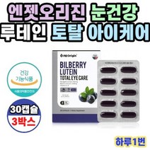 빌베리 루테인 눈건강 1000mg 30캡슐 3박스 3개월분, 1000mg 30캡슐 3박스 3월분, 999