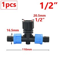 점적 관수 연결 호스 16mm 마이크로 관개 드립 테이프 커넥터 티 수리 엘보 엔드 플러그 탭 피팅 잠금 조인트 온실 커플러100781, L