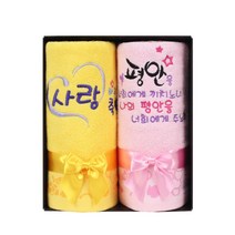 [말씀타올]기도손 성경 메세지 자수 수건선물세트 2P, 고급케이스+리본, 쇼핑백없음