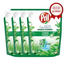 [프릴 300ml 증정] [헨켈] 프릴 주방세제 그린파워 1L x 4