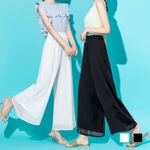 두엔젤 봄 여름 설아 쉬폰 밴딩 통바지 SD-230309 간절기 시원한옷