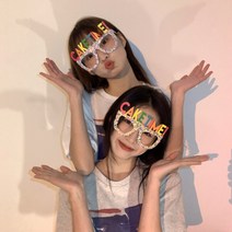 [오늘발송] 케이크타임 파티안경 파티 해피벌스데이 생일머리띠 친구 축하 HBD, 케이크타임안경 - 핑크