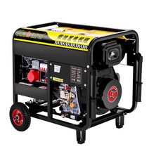 캠핑발전기 소형 휴대용 저소음 인버터 비상용 디젤, 5.5KW (오픈 프레임)디젤 연소 이중 전압