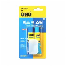 독일 UHU 믹스앤스틱 투명 접착제 15ml x 2입, 단품