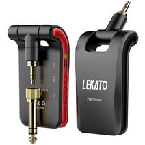 기타무선시스템 기타무선 송신기 수신기 lekato 음향 전기 전기 2.4ghz 2 in 1 플러그 6 채널 Wireless System Transmitter Receiver, 검은 색, 협력사