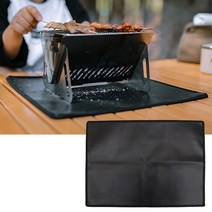 캠핑 방염 매트 M 51x37cm 방열포 석쇠 숯불 화로대 내열매트 화재예방 바베큐 그릴 스토브 매트