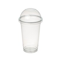 커피촌 투명 PET 아이스컵+돔뚜껑 470ml, 200개, 1세트