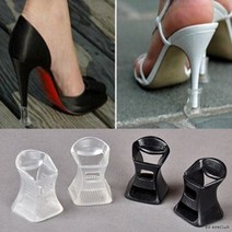 충격흡수하이힐보조굽/구두굽 하이힐보호캡 하이힐굽, 보조굽-검정-L