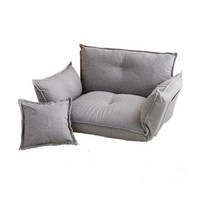 컨버터블 조정 가능한 바닥 의자 기능성패브릭 원목 모던 튼튼한 4인용가죽 천연, Navy Color