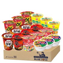 블루존 오뚜기 농심 소컵라면 6종 18개입 세트(진라면 매운3+신라면3+육개장사발면3+참깨라면3+오징어짬뽕3+열라면3), 1세트