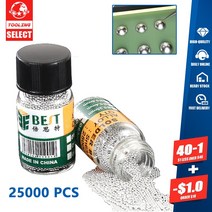 공구 1 병 리볼링 틴 볼 0.2 0.25 0.3 0.35 0.4 0.45 0.5 0.55mm 25000 pcs BGA 솔더 리드 재가공 수리 도구, 04 0.35mm