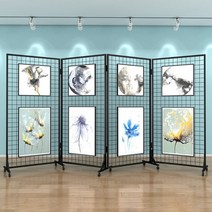 작품 전시대 접이식 그리드 전시회 아트 디스플레이 세트, C.1m너비x1.6m높이(세트3개)