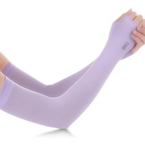 [아라아리아] UV케어 롱 아이스 쿨토시 손등쿨토시 무봉제 자외선차단 모기퇴치, 퍼플