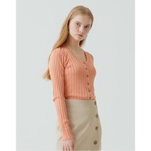 [21SS 질스튜어트 뉴욕 여성]코랄 단색 면 긴팔티셔츠JSTS1B800C2