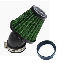 MoFlyeer 오토바이 에어 필터 28mm 38mm 42mm 48mm 클리너 45도 벤드 공기 흡입 액세서리, Green 42mm, Green 42mm