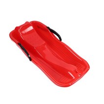 겨울 눈 썰매 어린이 풀 로프 구멍 재미있는 장난감 브레이크 포함 토보간 마당 정원 잔디 아웃도어 어린이용 전기썰매, 빨간