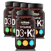 이탈리아 나투 NATOO 비타민D3 50mcg + 비타민K2 100mcg 60캡슐, 5팩