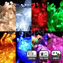 스타 LED 은하수 100구 8.5M 투명줄, 정류기-백색