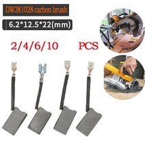 슬라이딩 각도 절단기 2/4/6/10PCS 6.2x12.5x22mm DW381028 Mitre 톱 카본 브러쉬 381028-08 381028-02 DW717XPS DW718XP, 01 2 pcs