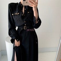 여성 롱원피스 서예지 이민정 시크 차이나넥 허리벨트gzseQ 증정