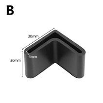 1/4pcs L 자형 고무 발 커버 삼각형 각도 철 패드 미끄럼 선반 테이블 의자 가구 피트 다리 바닥 보호대, [02] 4 Pcs, [02] 30x30mm
