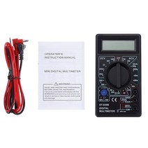 oauee 2 color lcd 디지털 멀티미터 acdc 7501000v 디지털 미니 멀티미터 프로브 for voltmeter ammeter ohm tester meter, 보여주는 것처럼