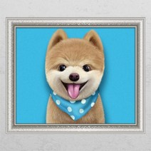 [바보사랑] 포메라니안일러스트_창문그림액자, 타입선택:B타입외부창문형