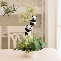 판다 인형 팬더 에버랜드 10마리 키링 인테리어 굿즈 곰인형 그란데, 2.블랙2마리, 좌고 10센티