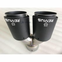 소리박 가변 가상 배기 마후라 듀얼 머플러 팁 자동차 베기음 튜닝자동 수정 Remus Universele Dual Sandy Auto Uitlaatpijp Uitlaat Tip V, 66MM 입력 - 89MM 출력