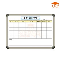 외근현황판 500x700 회사칠판 출장현황판 행선지 도착예정시간 화이트보드 칠판, 일반