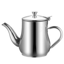 은주전자 스테인레스 스틸 주전자 필터 주방 오일 필터 냄비 액체 조미료 용기 커피 홀더, 48oz(필터 포함)
