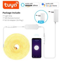 씽크대조명 책상조명 RGB LED 언더 캐비닛 조명 원격 제어 스트립 램프 투야 스마트 라이프 와이파이 주, 03 Warm White EU Plug_01 1M