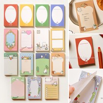 디자인문구 떡메 두꺼운 메모지 예쁜메모지 메모패드, 상.세.참.조, 0.5.거.울.냥