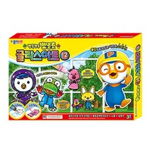 종이나라 뽀로로 글라스아트 12색 15개도안 창문 유리 글라스데코