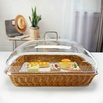 빵 트레이 디스플레이 디저트 베이커리 바구니 케이크, 33x26x6.5cm 투명판