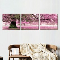 DIY 그리기 페인팅 명화 벚꽃나무 3단세트 40X50 색칠 diy명화그리기 유화페인팅 그림그리기 수채화그림 실내놀이 캐릭터 아이러브페인팅, SET (40X50 3개)