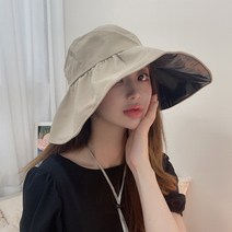 VANANA2 와이드 썬캡 끈 탈부착 사파리 모자