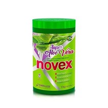 NOVEX 슈퍼 알로에 베라 헤어 마스크 유기농 알로에 베라 곱슬머리 및 볼륨 조절 35.3온스 병