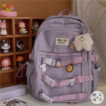 학원 가방 중학생 초등학생 여학생 레트로 캠퍼스 INS 여성 하라주쿠 얼짱 고등 대용량 배낭 여행 배낭