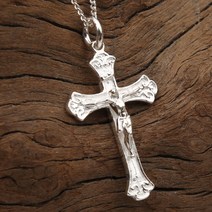 세례명 무료각인 실버크리스티나 천주교 묵주 십자고상 십자가 실버 925 은 여자 목걸이 요셉 성물 첫영성체 선물