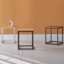 [퍼니츠] 코티 1단 거실 소파 사이드테이블 침대 협탁 미니탁자 3colors, 블랙내츄럴