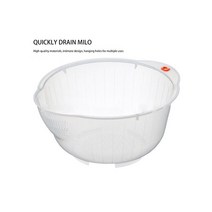 과일세척기 Fruit Vegetable Washing Machine 플라스틱 쌀 세척 그릇 바구니 쌀 여과기 야채 과일 바구니, 01 WHITE
