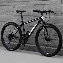 접이식 자전거 경량 성인용 다기능 가변 속도 중고생 산악 신제품, black A+26inch+24
