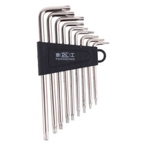 9 PCS 육각 키 렌치 세트 Torx L 모양 수리 도구 드라이버 도구 세트 유용한, 은