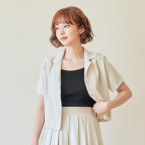 반에이크오 도츠 린넨 반팔 자켓 (OB15JKME06Z)