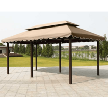 캐노피 천막 농막 천막 가제보 파고라 그늘막 포차, (8cm) 천이 없는 3x4m