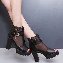 알리팡(Alipang) 여성토오픈하이힐 가보시 가보시하이힐 봄가보시 봄하이힐 레이스가보시